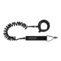 Mystic Coiled Board Leash 10ft (Black)