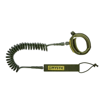Mystic Coiled Board Leash 8ft (Dark Leaf)