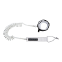 Mystic Coiled Board Leash 8ft (White)