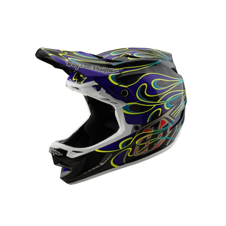 Troy Lee Designs D4 Carbon Mountainbike Helm (Black/Purple)