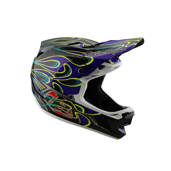 Troy Lee Designs D4 Carbon Mountainbike Helm (Black/Purple)