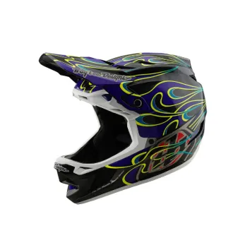 Troy Lee Designs D4 Carbon Mountainbike Helm (Black/Purple)