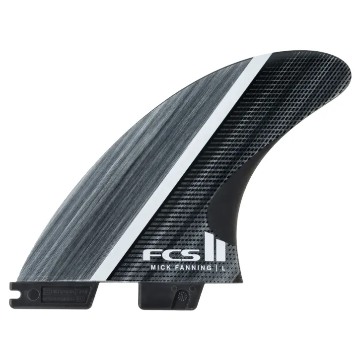 FCS 2 Mick Fenning Glass Fiber Fusion Tri Fins Smoke/White Medium