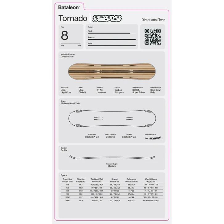 Bataleon Tornado x Beyond Medals Snowboard 2027