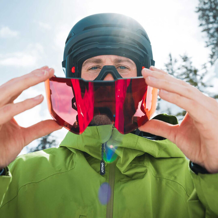 Oakley Line Miner Pro L Ski Brille (White/Prizm Sapphire)