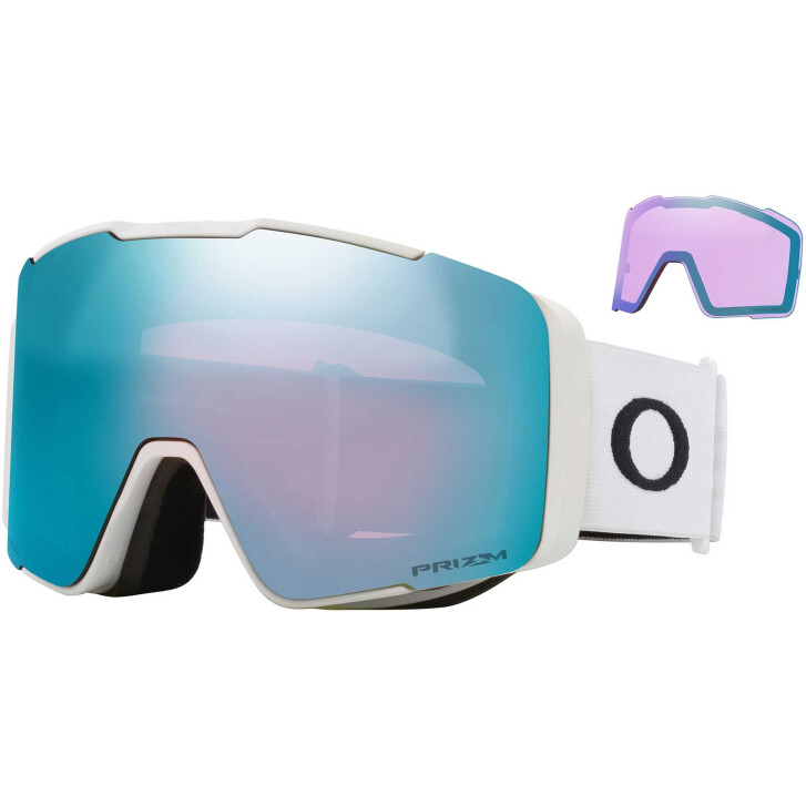 Oakley Line Miner Pro L Ski Brille (White/Prizm Sapphire)