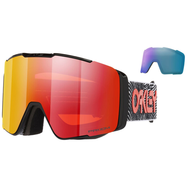 Oakley Line Miner Pro L Ski Brille (White Fingerprint/Prizm Torch)
